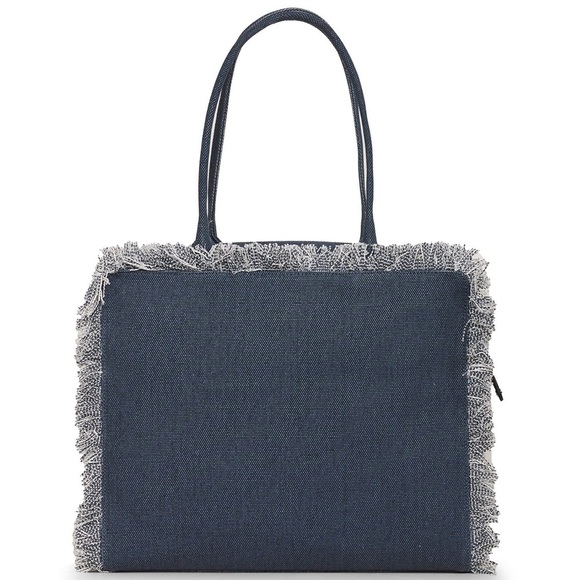 Karl Lagerfeld Margot Fringe Zip Canvas Tote - Picture 2 of 12